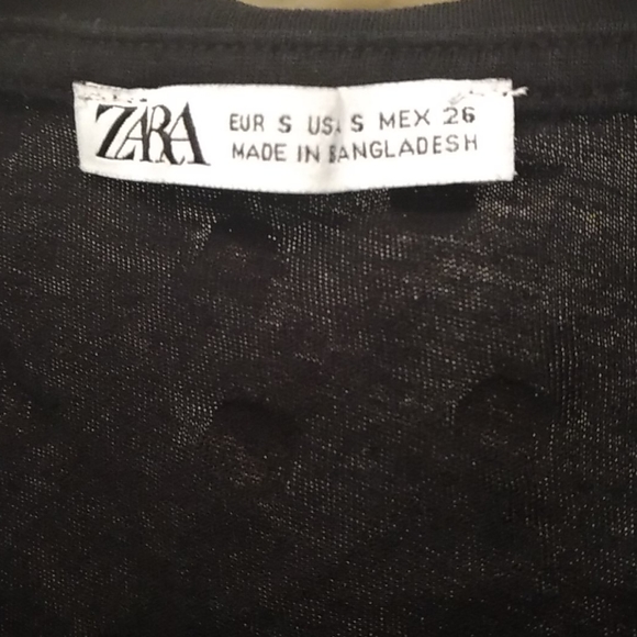 Zara polka dot cotton blend tee - Picture 2 of 3